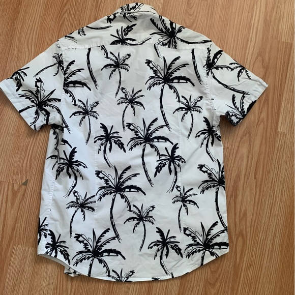 Cactusman Ricky Singh Tropical Palm Print Short Sleeve Button Down Shirt Size M - Picture 12 of 14